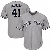 Yankees 41 Andujar Gray Cool Base Stitched Jersey Dzhi,baseball caps,new era cap wholesale,wholesale hats